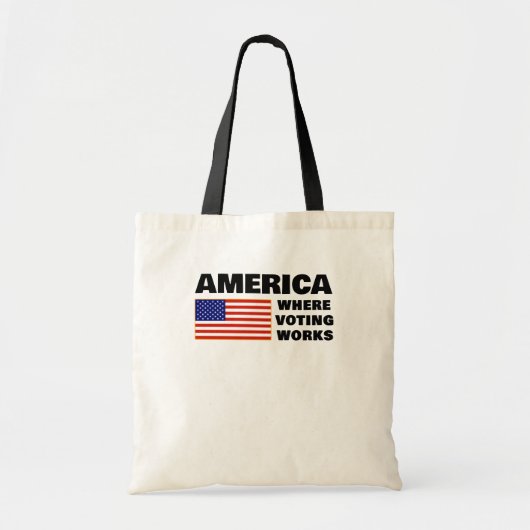 America, Where Voting Works Tote Bag (Voorkant)