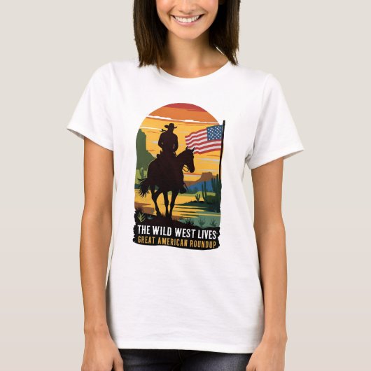 America Women shirten Amerikaanse vrouw shirt, COW T-shirt (Voorkant)