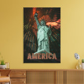 AMERICA - Wrapped Canvas Afdruk (Insitu (Woonkamer))