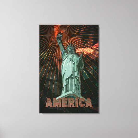 AMERICA - Wrapped Canvas Afdruk (Voorkant)