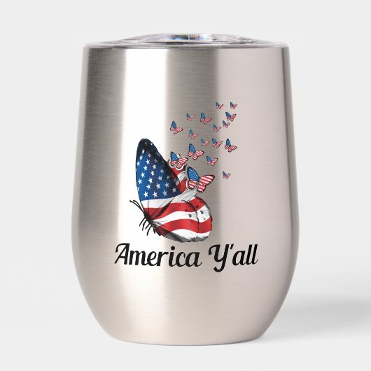 America Y'all Wine Tumbler (Voorkant)