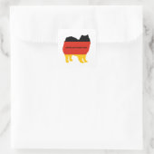 americaans eskimo naam vlag silo vierkante sticker (Tas)