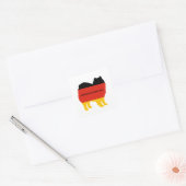americaans eskimo naam vlag silo vierkante sticker (Envelop)