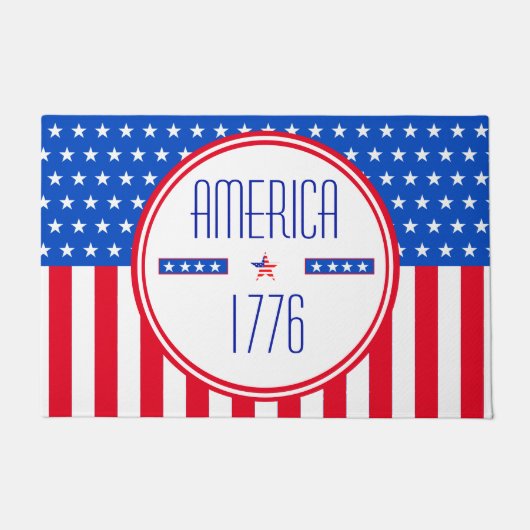 "American 1776 patriotic doormat Deurmat (Voorkant)