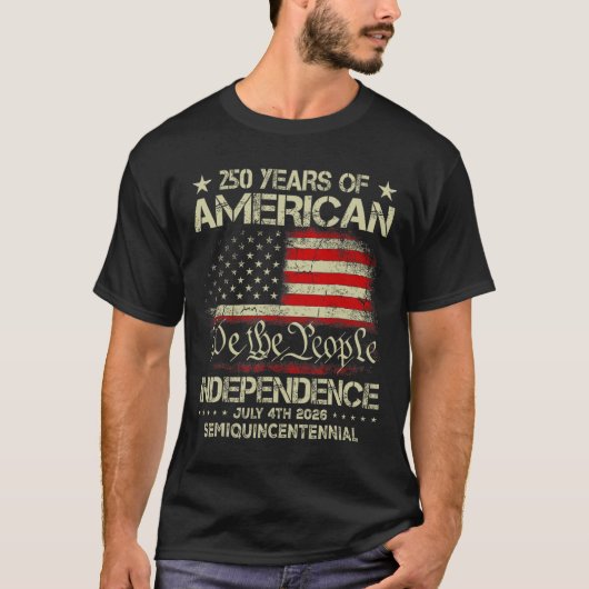 American 250th Anniversary Celebration 250 Years U T-shirt (Voorkant)