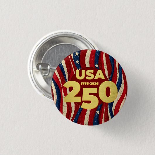 American 250th Birthday Anniversary 2026  Ronde Button 3,2 Cm (Voorkant /achterkant)