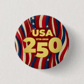 American 250th Birthday Anniversary 2026  Ronde Button 3,2 Cm (Voorkant)
