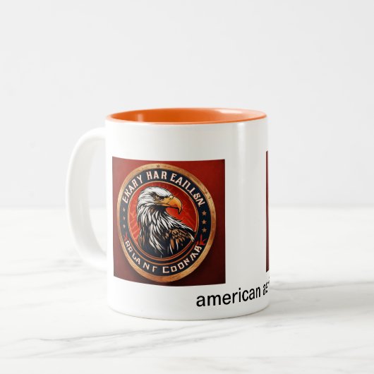 American Aerie Tweekleurige Koffiemok (Voorkant links)