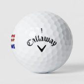 American Against Fake News red blue text Golfballen (Logo)