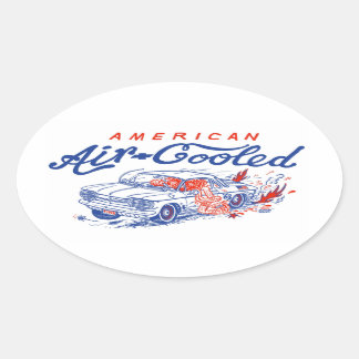 American Air Cooled Corvair sticker by Bard Beach