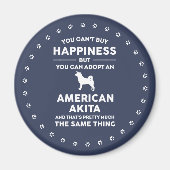 American Akita Adoption Happiness Magneet (Voorkant)