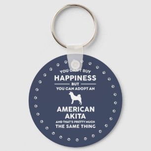 American Akita Adoption Happiness Sleutelhanger
