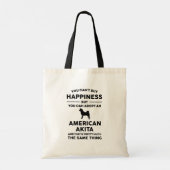 American Akita Adoption Happiness Tote Bag (Achterkant)