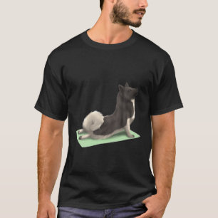 American Akita Dog Yoga Pose Meditation Zen Workou T-shirt