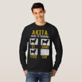 American Akita Guide To Training  Dog Mom Dad T-shirt (Voorkant volledig)