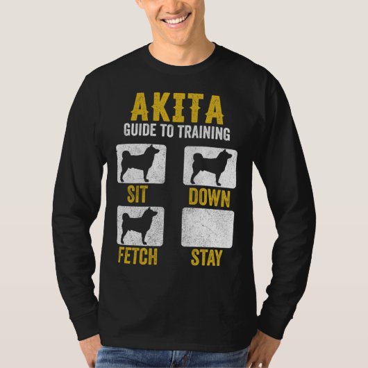 American Akita Guide To Training  Dog Mom Dad T-shirt (Voorkant)
