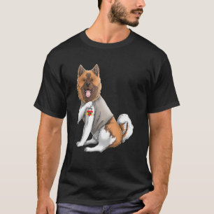 American Akita Ik Hou Mam Tattoo Dog Shirt Moeders