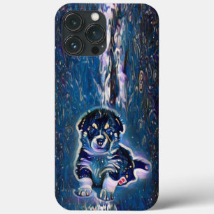 American Akita Puppy Blue Sterrennacht Case-Mate iPhone Case