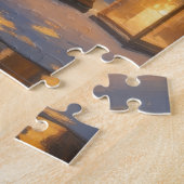 American Akita With Christmas Lights Holiday Legpuzzel (Zijkant)