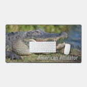 American Alligator Fotografische Wildlife Bureaumat (Keyboard & Muis)