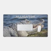 American Alligator Fotografische Wildlife Close-up Bureaumat (Keyboard & Muis)