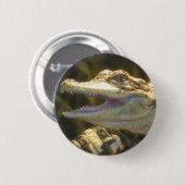 American Alligator Mouth Open Ronde Button 5,7 Cm (Voorkant /achterkant)