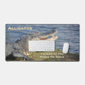 American Alligator Wildlife Fotografische Close-up Bureaumat (Keyboard & Muis)