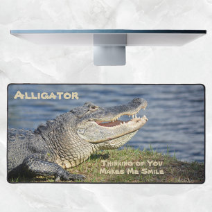 American Alligator Wildlife Fotografische Close-up Bureaumat