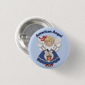 American Angel Ronde Button 3,2 Cm (Voorkant /achterkant)