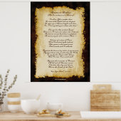 American Anthem Patriotic Original Poem Poster (Keuken)