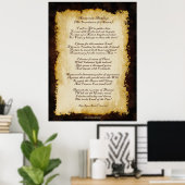 American Anthem Patriotic Original Poem Poster (Thuiskantoor)