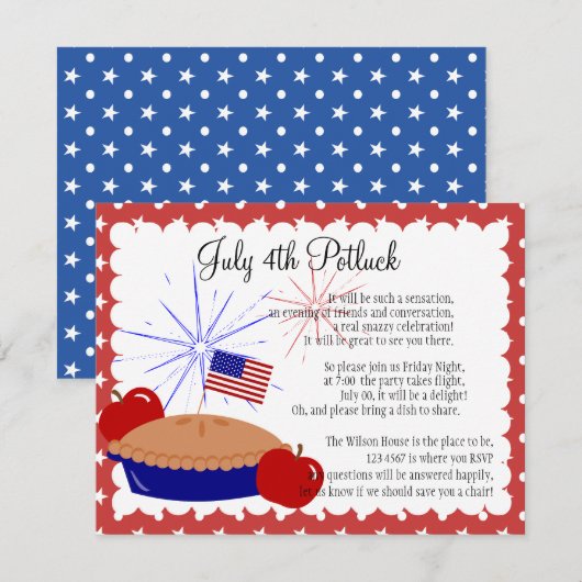 American Apple Pie Kaart (Voorkant / Achterkant)