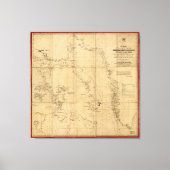 American Arctic Expedition Map (1853) Canvas Afdruk (Voorkant)