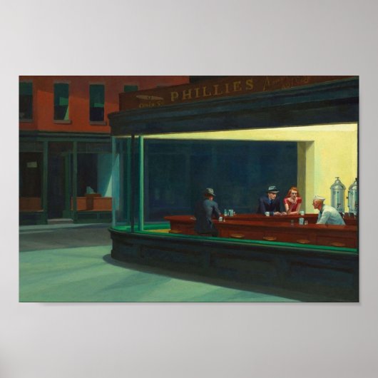 AMERICAN ARTIST Edward Hopper Nighthawks 1942 Poster (Voorkant)