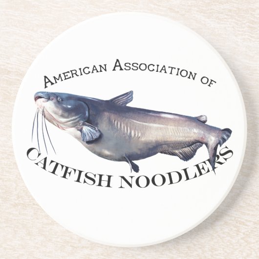 American Association of Catfish Noodlers Zandsteen Onderzetter (Voorkant)