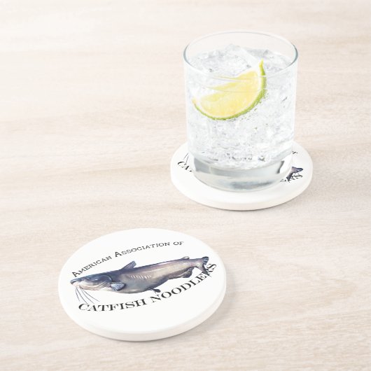 American Association of Catfish Noodlers Zandsteen Onderzetter (Zijkant)