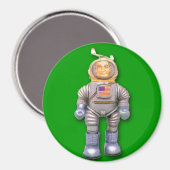 American Astronaut Speelgoed Robot Round Magnet (Voorkant / Achterkant)