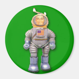 American Astronaut Speelgoed Robot Round Magnet