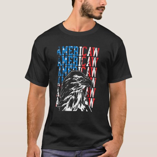 American aw Eagle American Flag Bandana Patriotic  T-shirt (Voorkant)