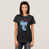 American Axolotl 4th Of July Party Alotl Fireworks T-shirt (Voorkant volledig)