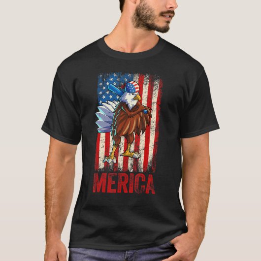 American Bald Eagle 4th of July Women Men American T-shirt (Voorkant)