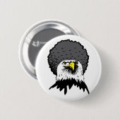 American Bald Eagle Afro Funny Button Badge Pin (Voorkant /achterkant)