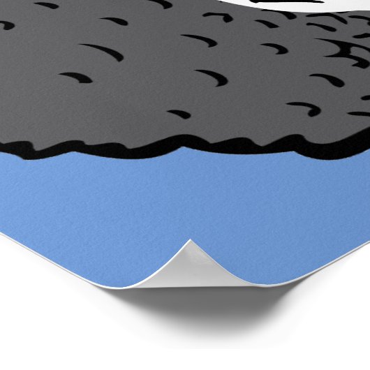 American Bald Eagle Afro Funny Poster Sign (Hoek)