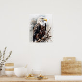 American Bald Eagle Bird Art Print Poster (Keuken)