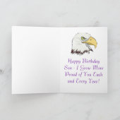 American Bald Eagle Birthday Kaart (Binnen)