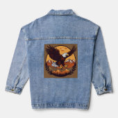 American Bald Eagle Denim Dames Jas Design Denim Jacket (Achterkant)