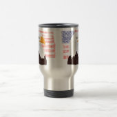 American Bald Eagle en Flag - transparant. Reisbeker (Center)