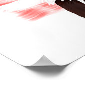 American Bald Eagle en Flag - transparant wit. Poster (Hoek)