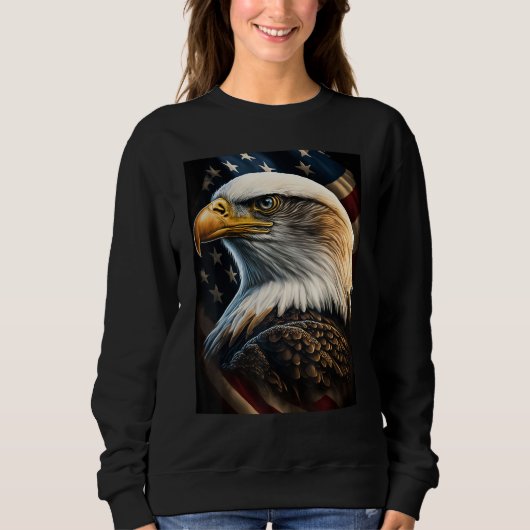 American Bald Eagle Eyes Flag Country Trui (Voorkant)
