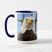 American Bald Eagle Face Wildlife Funny Blue Mok (Links)
